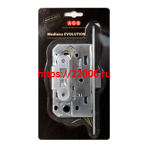 B01102.50.06.567 AGB (АГБ) Защелка врезная WC (никель) MEDIANA EV. (инд.упак+B01000.13) B01102.50.06.567 AGB (АГБ) Защелка врезная WC (никель) MEDIANA EV. (инд.упак+B01000.13)