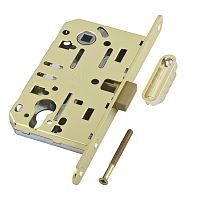 B06103.50.03.640 AGB (АГБ) Корпус врезного замка магнитный под цил. (латунь) MEDIANA POLARIS с отв. пл. (скин)