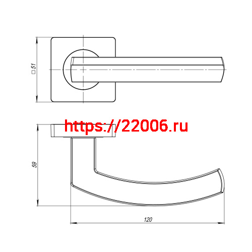 Ручка Ajax (Аякс) раздельная K.JK51.SIGMA (SIGMA JK) CP-8 хром 105мм фото 2 Ручка Ajax (Аякс) раздельная K.JK51.SIGMA (SIGMA JK) CP-8 хром 105мм фото 2