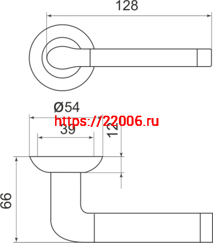 Ручка Armadillo (Армадилло) раздельная R.LD54.Stella (Stella LD28) SN/CP-3 матовый никель/хром TECH (кв. 8х140) фото 3