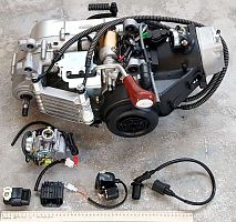 Двигатель 200см3 ATV-200 (1 вперед + 1 назад), верхний стартер (полный комплект)