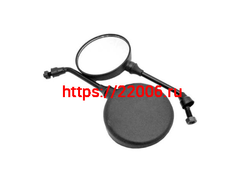 Зеркала заднего вида №52 пластик черный литой корпус М10 Зеркала заднего вида №52 пластик черный литой корпус М10