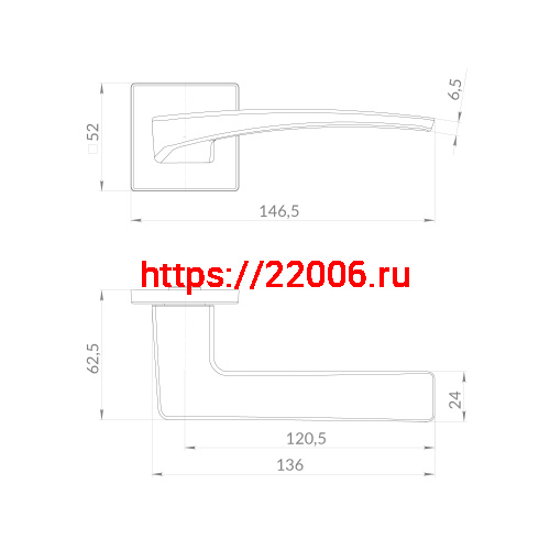 Ручка Punto (Пунто) раздельная K.EST.Q52.SHARM SN-3 матовый никель фото 2 Ручка Punto (Пунто) раздельная K.EST.Q52.SHARM SN-3 матовый никель фото 2