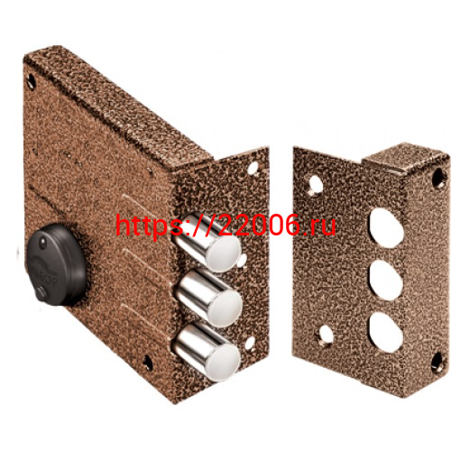 Замок Elbor (Эльбор) накладной сувальдный Кремень 1.04.62.КМА (медный антик), 5 кл. Замок Elbor (Эльбор) накладной сувальдный Кремень 1.04.62.КМА (медный антик), 5 кл.