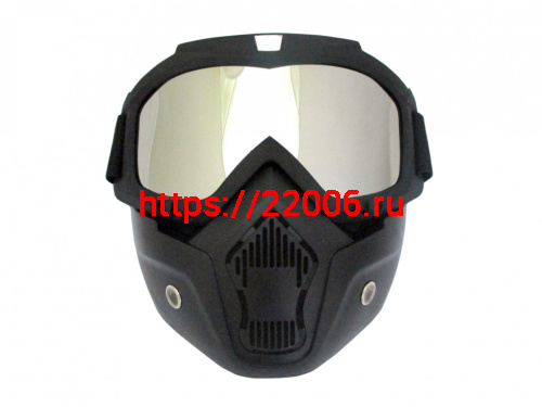 Очки MZ-1 оправа черная, линза зеркальная с защитой лица