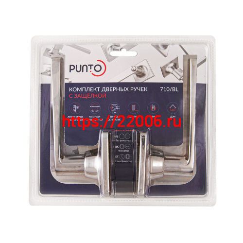 Ручка Punto (Пунто) защелка DK710/BL SN-PS (без фик.)никель фото 2 Ручка Punto (Пунто) защелка DK710/BL SN-PS (без фик.)никель фото 2