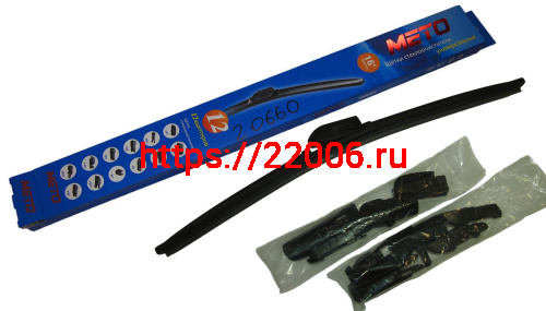 Щетка стеклоочистителя METO бескаркасная (12 адаптеров) 16"(400мм) WB-628T, КОРОБОЧКА Щетка стеклоочистителя METO бескаркасная (12 адаптеров) 16"(400мм) WB-628T, КОРОБОЧКА