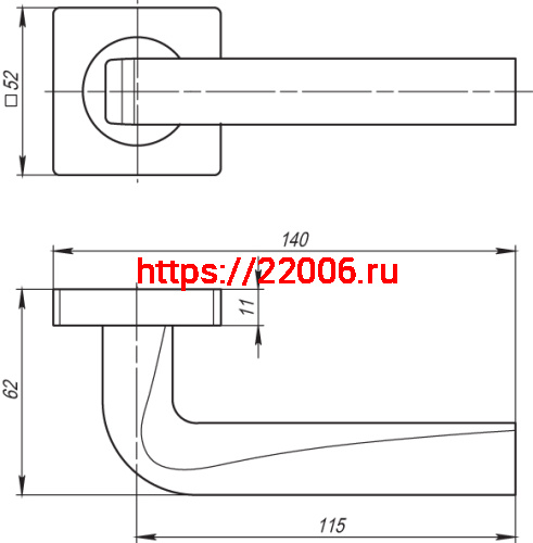 Раздельная ручка Armadillo KEA SQ001-21SN-3 «матовый никель» фото 4 Раздельная ручка Armadillo KEA SQ001-21SN-3 «матовый никель» фото 4