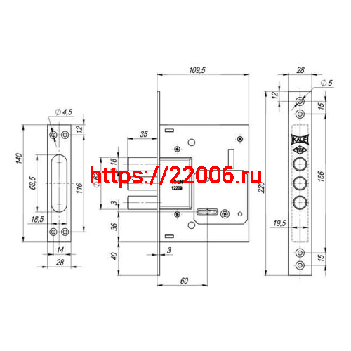 Замок Kale kilit (Кале килит) врезной сувальдный 257/L, 5 кл. (кл. 60 мм) фото 3 Замок Kale kilit (Кале килит) врезной сувальдный 257/L, 5 кл. (кл. 60 мм) фото 3