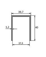Профиль алюминиевый с анодированным покрытием (верхний, направляющий, 1 полозный), длина 5,9 м