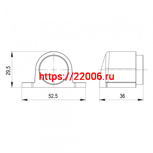 Упор Punto (Пунто) дверной напольный DFIX/MF52 (DSM-52) магнитный GR-23 графит фото 3