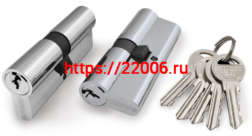 Цилиндровый Fuaro (Фуаро) механизм (100 ZA/90) 1000ZAKey90(40+10+40) CP хром 5Key