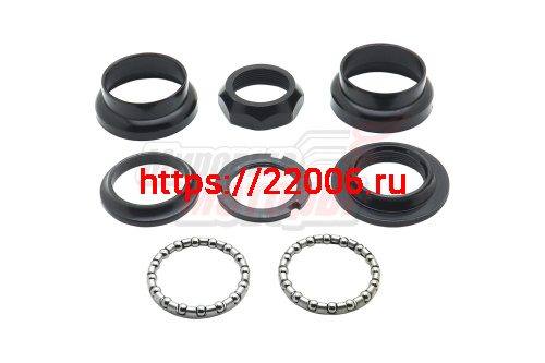 Детали рулевой колонки резьбовая 1" (22,2/34/27 мм, общ.h=37,5 мм ЧЕРНАЯ) FP-H522А(компл)