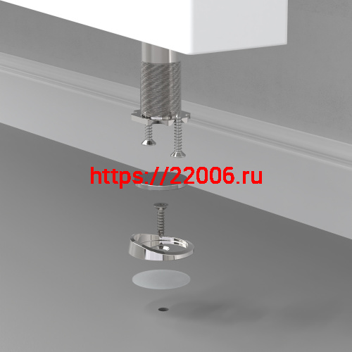 Упор Armadillo (Армадилло) дверной скрытый MAX INOX/2 фото 3