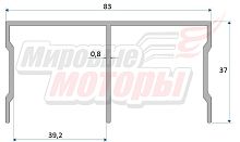 Профиль алюминиевый с анодированным покрытием (верхний, направляющий, 2 полозный), длина 5,9 м