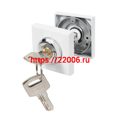 Ручка поворотная Ajax (Аякс) с фиксацией ключом BK6.FIX.JK WH-19 белый Ручка поворотная Ajax (Аякс) с фиксацией ключом BK6.FIX.JK WH-19 белый