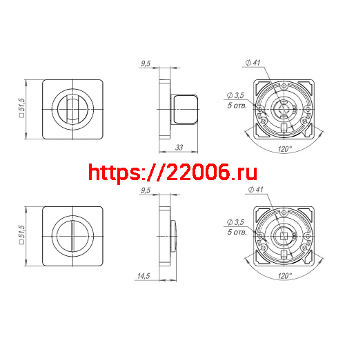 Ручка Ajax (Аякс) поворотная BK6.K.JK51 (BK6 JK) WH-19 белый фото 2 Ручка Ajax (Аякс) поворотная BK6.K.JK51 (BK6 JK) WH-19 белый фото 2