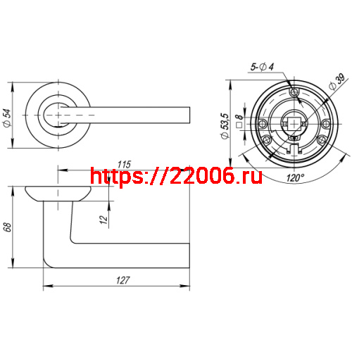 Ручка Punto (Пунто) раздельная R.TL54.REX (REX TL) 105mm ABG-6 зеленая бронза фото 2 Ручка Punto (Пунто) раздельная R.TL54.REX (REX TL) 105mm ABG-6 зеленая бронза фото 2