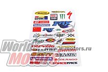Наклейки: Maviic, Look, Shiimano, Sram, Michelin и др. MV22A4C035 (32 элемента)(21х30)