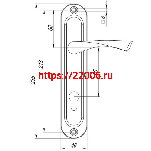 Ручка Punto (Пунто) на планке HANDLE90.CRONA.18-85 (P90 8518 CRONA) СP хром фото 3