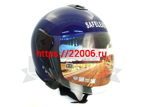 Шлем открытый "Safelead" HF-217"колобки с доп. стеклом" deep синий, красный черный, размер S фото 3 Шлем открытый "Safelead" HF-217"колобки с доп. стеклом" deep синий, красный черный, размер S фото 3