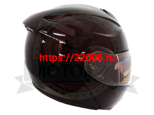 Шлем модуляр "Safelead" HF-119 TRANSFORMER с встр. очками, черный, серебристый размер ХL фото 5