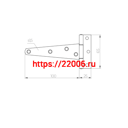 Петля-стрела Ajax (Аякс) мебельная LM/IN100 STR YZN желтый цинк фото 2