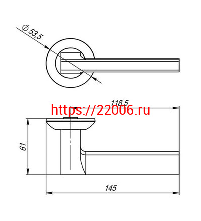 Ручка Punto (Пунто) раздельная BLADE TL/HD BL-24 черный фото 2 Ручка Punto (Пунто) раздельная BLADE TL/HD BL-24 черный фото 2
