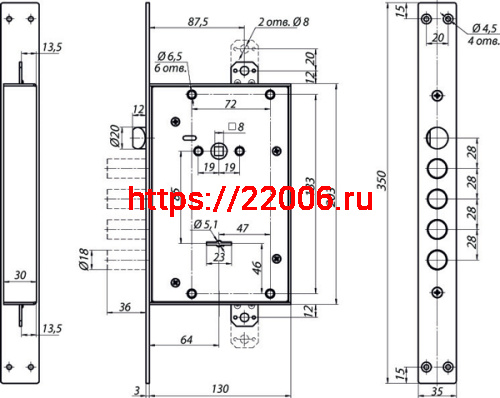 Замок Mettem (Меттэм) врезной сувальдный с защёлкой ЗВ9 343.1.1 с тягами, 5 кл. фото 2 Замок Mettem (Меттэм) врезной сувальдный с защёлкой ЗВ9 343.1.1 с тягами, 5 кл. фото 2