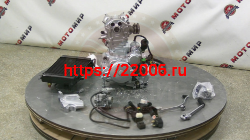 Двигатель 4т. 270 см3 174MN-3, CBS300, ZONGSHEN, 4х клап., эл+кик, жидк. охл. + РАДИАТОР 41399 фото 3