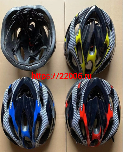 Шлем велосипедный взрослый ТИП 1 регулируемый, разные цвета с бел. полосками Шлем велосипедный взрослый ТИП 1 регулируемый, разные цвета с бел. полосками