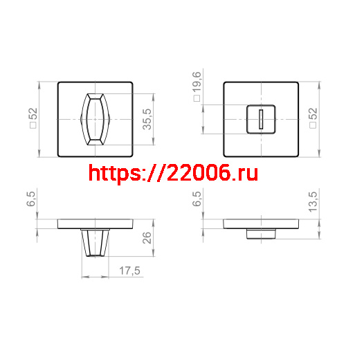 Ручка Fuaro (Фуаро) поворотная BK6.K.ZL52 SSG-39 сатинированное золото фото 3