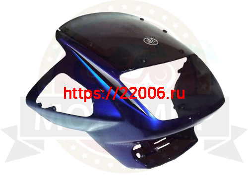 Облицовка фары YBR125 со стеклом (Щиток ветровой) (цвет синий) фото 2 Облицовка фары YBR125 со стеклом (Щиток ветровой) (цвет синий) фото 2