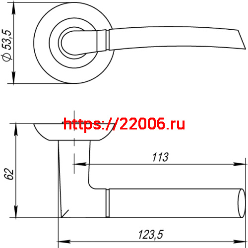 Ручка Punto (Пунто) раздельная ARDEA TL/HD ABG-6 зеленая бронза фото 2 Ручка Punto (Пунто) раздельная ARDEA TL/HD ABG-6 зеленая бронза фото 2