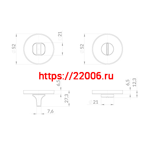 Ручка Punto (Пунто) поворотная BK6.R.EST.R52 SSC-16 сатинированный хром фото 2 Ручка Punto (Пунто) поворотная BK6.R.EST.R52 SSC-16 сатинированный хром фото 2