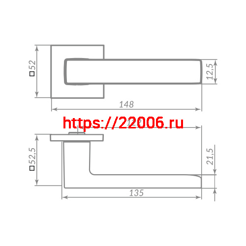 Ручка Punto (Пунто) раздельная K.ARC.Q52.TERRA SSC-16 сатин.хром фото 3 Ручка Punto (Пунто) раздельная K.ARC.Q52.TERRA SSC-16 сатин.хром фото 3