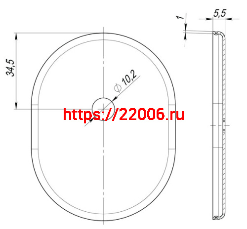 Накладка Fuaro (Фуаро) на шток цилиндра ESC.O.SF/OV.474 (ESC 474) AB зелёная бронза фото 3