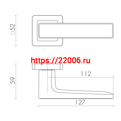 Ручка Fuaro (Фуаро) раздельная K.XM52.DENVER (DENVER XM) SN/CP-3 матовый никель/хром фото 2 Ручка Fuaro (Фуаро) раздельная K.XM52.DENVER (DENVER XM) SN/CP-3 матовый никель/хром фото 2