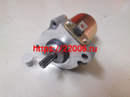 Электростартер SUZUKI Address 100 (AG100,AD100,V100)(вал 9 шлицев,d9 мм,вылет 21 мм) Электростартер SUZUKI Address 100 (AG100,AD100,V100)(вал 9 шлицев,d9 мм,вылет 21 мм)