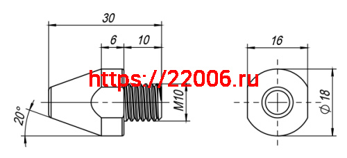 Противосъем Fuaro (Фуаро) 730/M10xD18x30 фото 3 Противосъем Fuaro (Фуаро) 730/M10xD18x30 фото 3