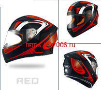 Мотошлем YM-832 Graphics черно-красный (L) Мотошлем YM-832 Graphics черно-красный (L)