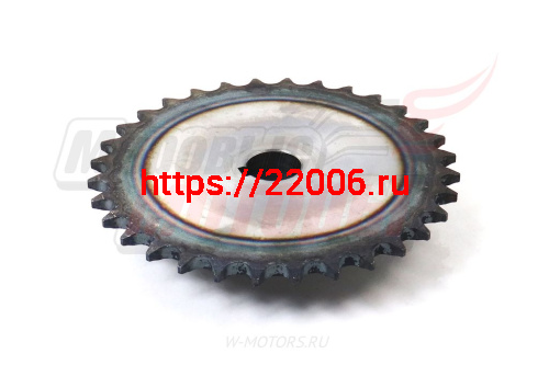Звезда ведомая 32z мотобуксировщика (d=25мм, шаг 15,875, шпонка 8мм) фото 2 Звезда ведомая 32z мотобуксировщика (d=25мм, шаг 15,875, шпонка 8мм) фото 2