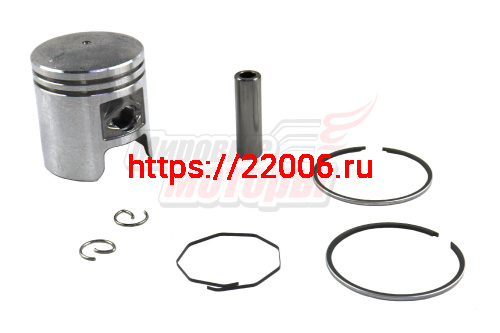 Поршень 41,50 мм (2х такт.двиг.) (с кольцами, пальцем, стопор.кольц.) Поршень 41,50 мм (2х такт.двиг.) (с кольцами, пальцем, стопор.кольц.)
