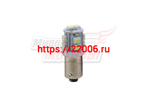 Лампа 12 В BA9S, 10 светодиодов 3528SMD, белая