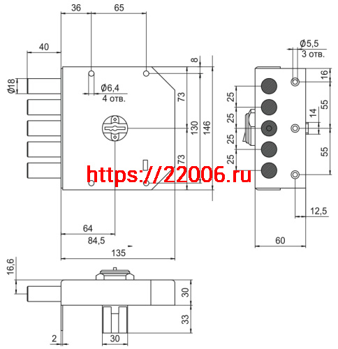 Замок Elbor (Эльбор) накладной сувальдный RеХ.3.12, 5 кл. фото 2 Замок Elbor (Эльбор) накладной сувальдный RеХ.3.12, 5 кл. фото 2