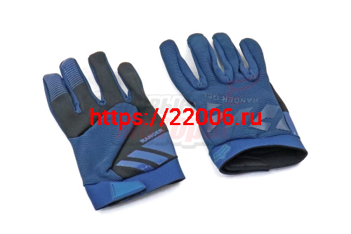 Перчатки мото Ranger Gel (тыльн.часть-износост.дыш.ткань,ладонь-износостойк.ткань) синие, L Перчатки мото Ranger Gel (тыльн.часть-износост.дыш.ткань,ладонь-износостойк.ткань) синие, L