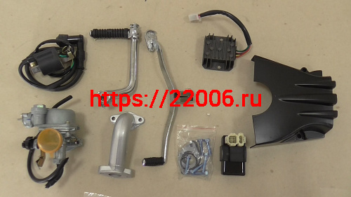 Двигатель 4т. 125 (120) см3 (1P52) Storm (черный) - горизонтальный, тюнинг, круговая КПП фото 8