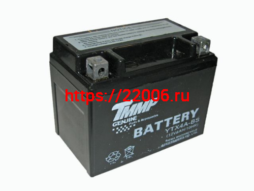 Аккумулятор TMMP YTX4А-BS (12v4Ah/10HR) гелевый 113*70*85