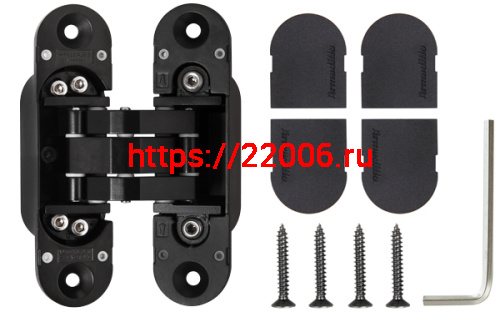 Петля Armadillo (Армадилло) скрытой установки U3D6000 BL (11160UN3D) черный фото 3 Петля Armadillo (Армадилло) скрытой установки U3D6000 BL (11160UN3D) черный фото 3