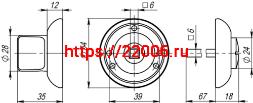 Ручка Armadillo (Армадилло) поворотная BK6.R.LD54 (BK6) CP-8 хром фото 3 Ручка Armadillo (Армадилло) поворотная BK6.R.LD54 (BK6) CP-8 хром фото 3